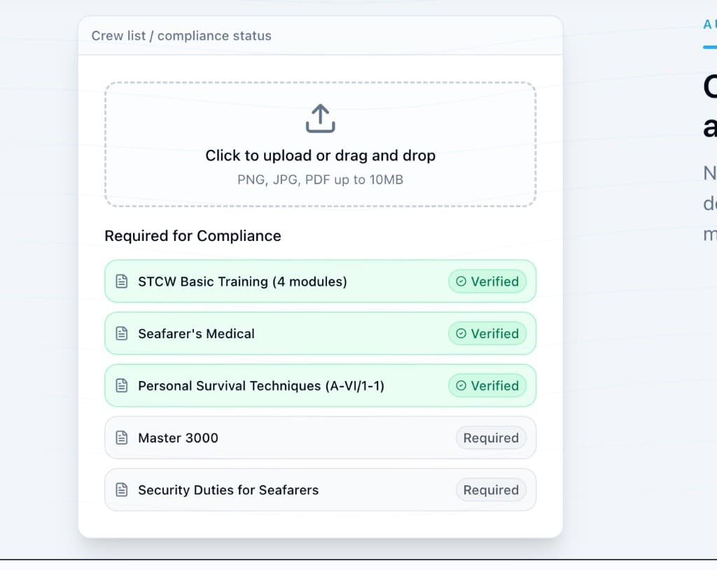 Crew Verification with Compliance Links: Why Role-Specific Matters